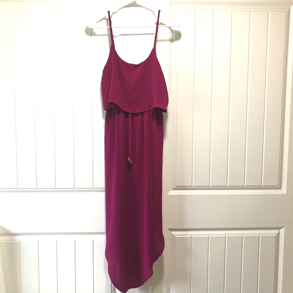 Flowy Dress Plum Color by Nerlerolian